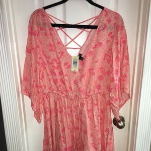 Torrid peach V Neck Dress